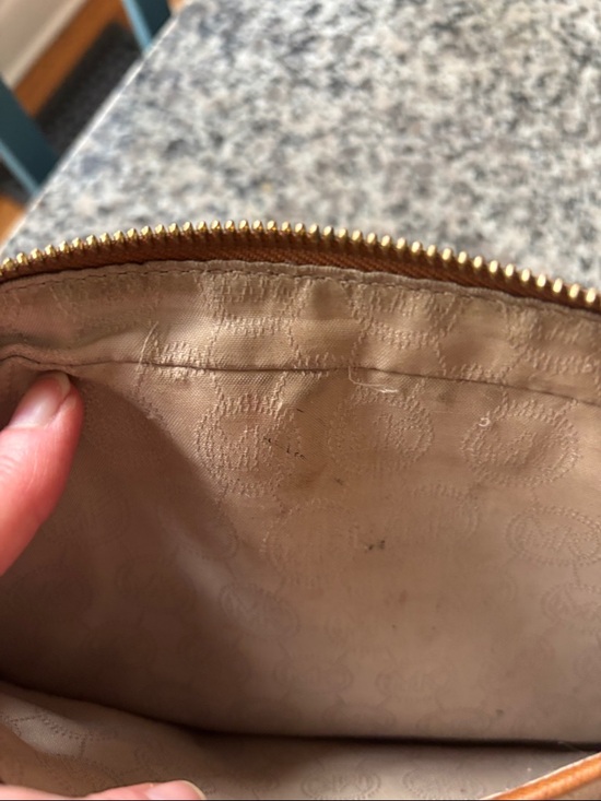 Michael Kors Tan/Brown Saffiano Crossbody Bag with Gold Hardware - Picture 7 of 7